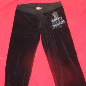 Juicy Couture Velour Track Pant  - Black Size P XS
